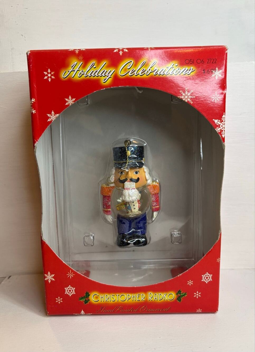 VINTAGE Christopher Radko Vintage Christmas Soldier globe ornament!